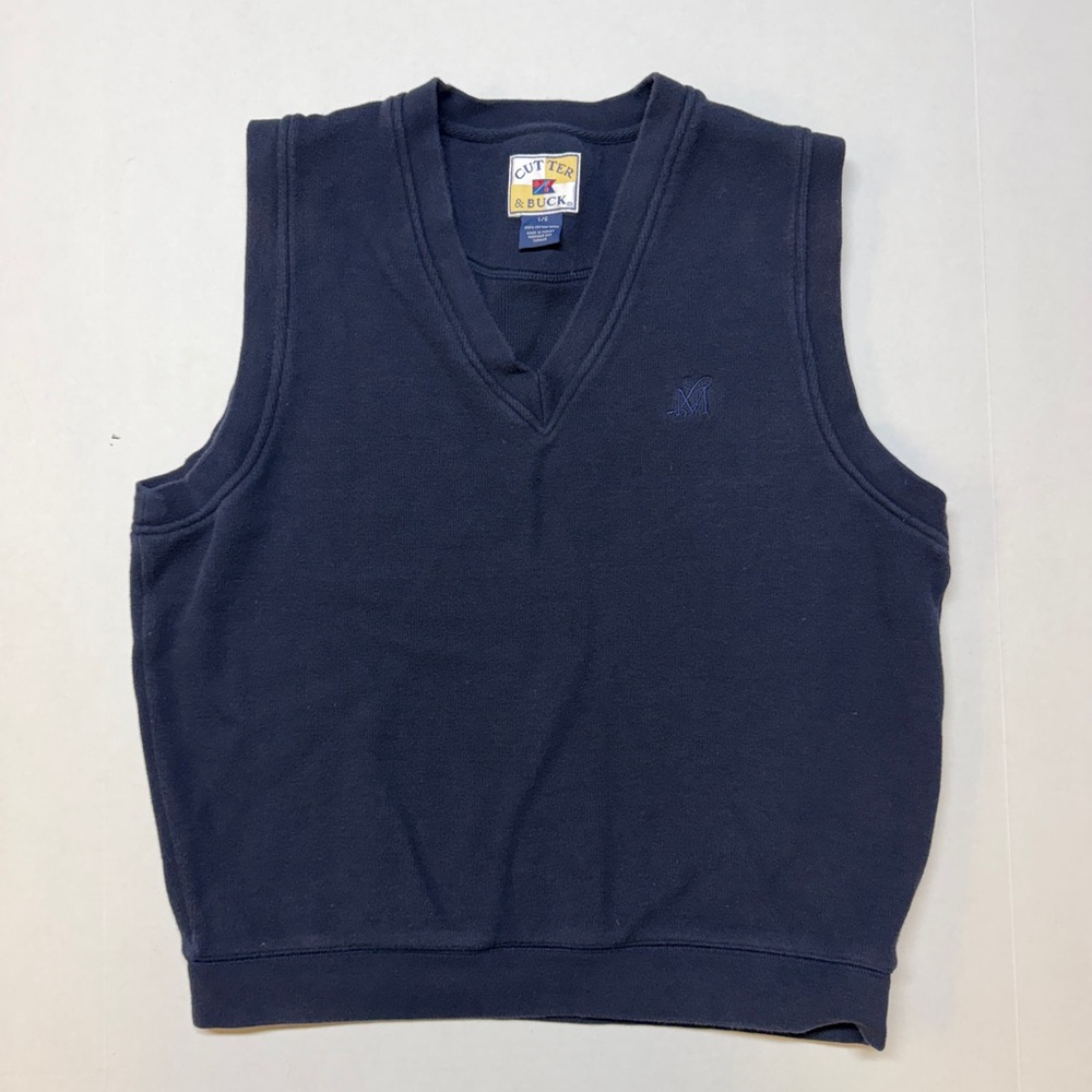 Vintage‎ Cutter & Buck Men’s Large Navy Blue V-Neck Sweater Vest